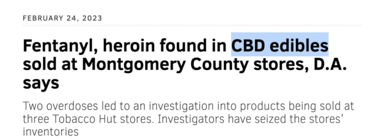 A headline from the phillyvoice misrepresents the hemp industry and slanders the name of cbd.