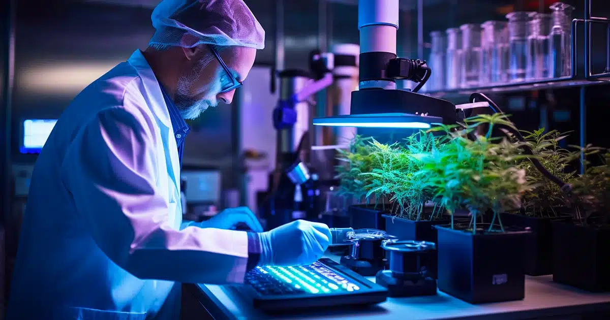 Cannabis scientist measures cbd and thc levels in medicinal marijuana products